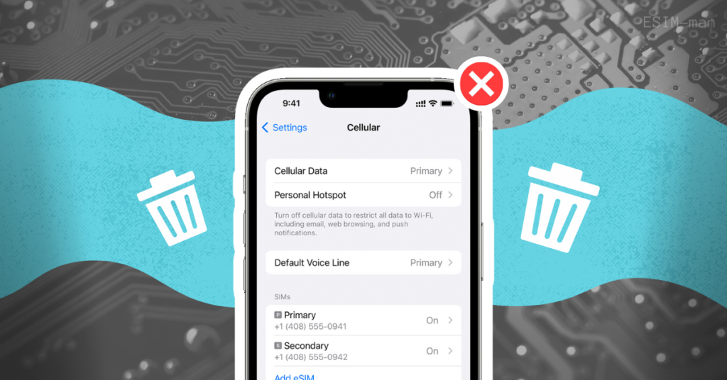 How to delete eSIM from my phone