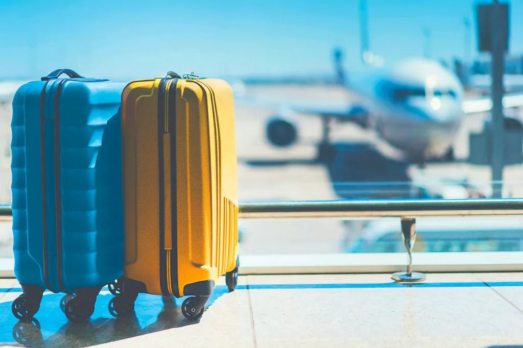 luggage in an airport